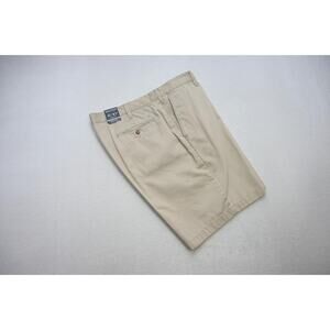 Nautica Classic Deck Khaki Chino Shorts Beige Flat 8.5" INS Mens Size 42 NWT